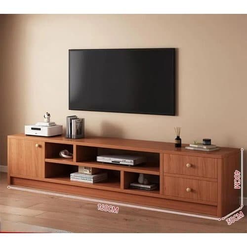 Table TV Bois Massif avec Rangement