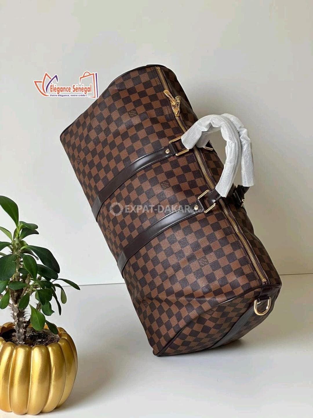 Sac de voyage Louis Vuitton cuir noir
