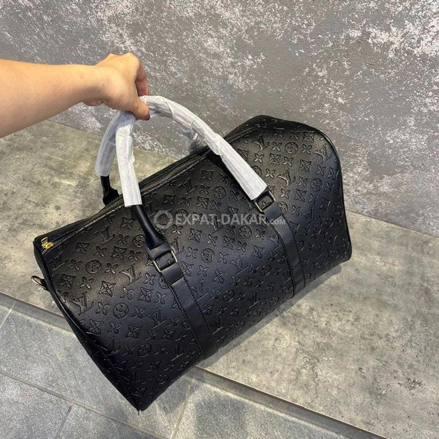 Sac de voyage Louis Vuitton cuir noir