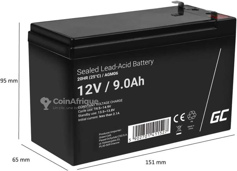 Batterie onduleur 12V 9Ah AGM - Neuve