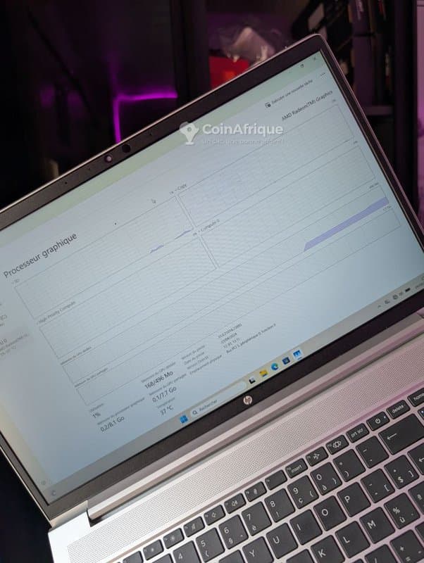 Portable HP ProBook 450 - Ryzen 5 11ème gén, 16GB RAM, SSD 512GB