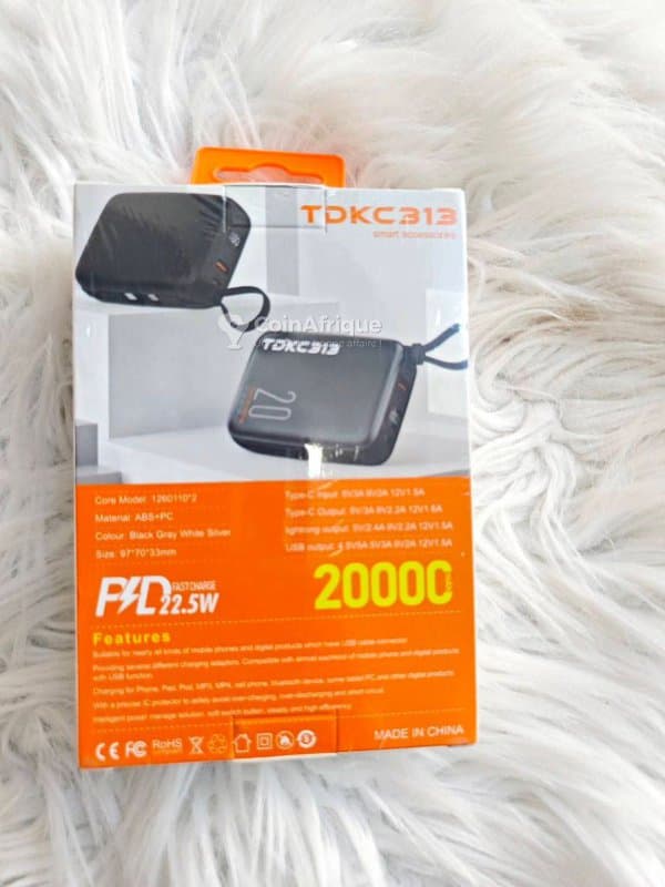 Batterie externe TDKC 313 - 20000 mAh charge rapide