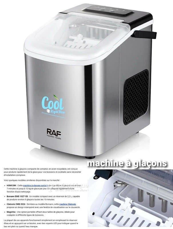 Machine à glaçons fonctionnelle