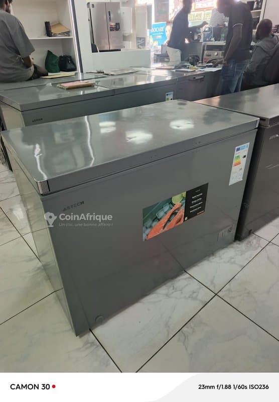 Congélateur Astech CH400 neuf gris 400L
